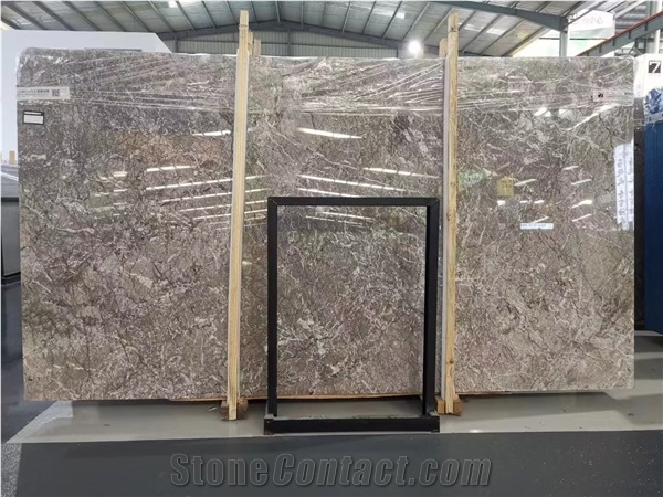 China Cloud Grey Marble Standard Slabs For Interior Design