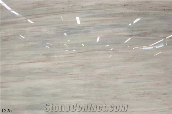 China Eurasian White Wood Marble Standard Slabs Polished