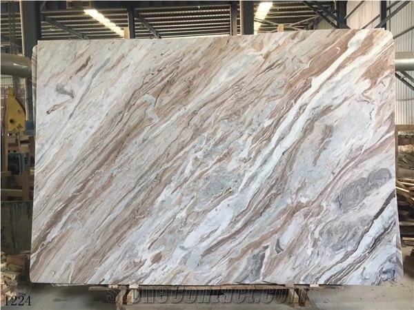 India Fantasy Brown Marble  Polished Big Size Project Slabs