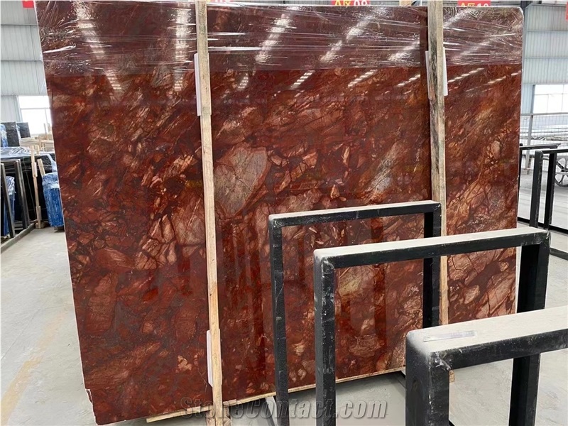 Iran Ruby Red Marble Slab Hotel Home Design Project Floor
