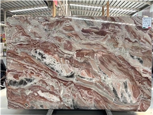 Italy Monica Red Marble Marmi Rosso Big Polished Slab Tile
