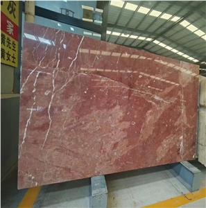 Rose Red Marble Slab Home Design Tile Hotel Project Use