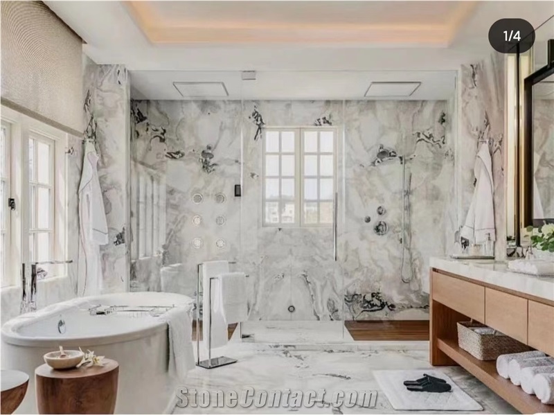 Factory Price White Marble Slabs For Bathroom
