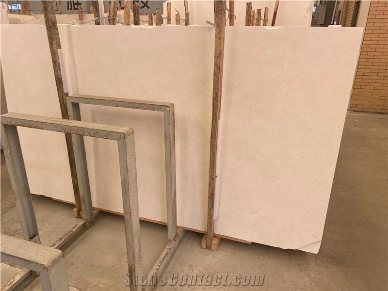 GOLDTOP OEM/ODM White Limestone Polished Slabs And Tiles
