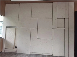 Ivory White Cheese Limestone Polished Natural Stone Slab/Tile