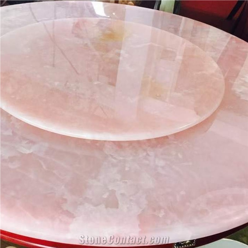 Perfect River White Vein Natural Pink Onyx Slabs