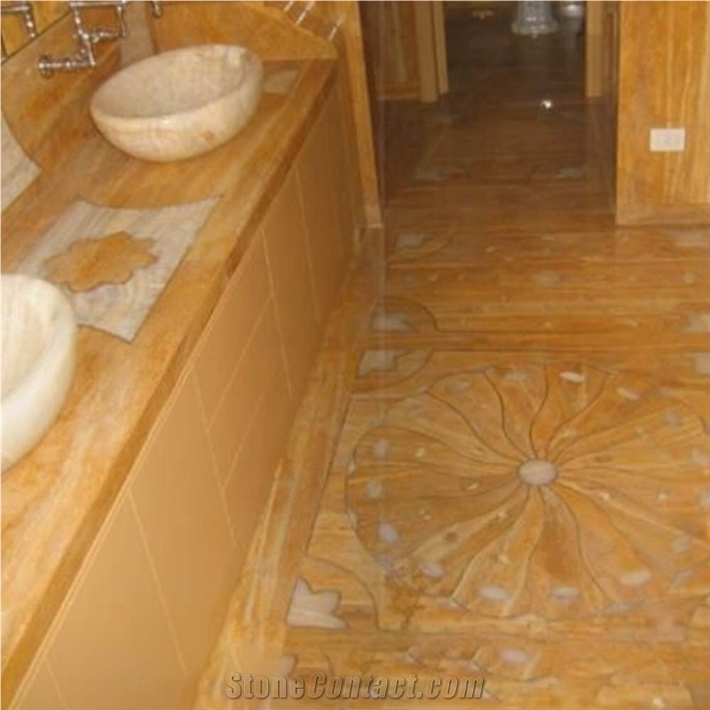 Yellow Giallo Siena Tiles For Bathroom Design