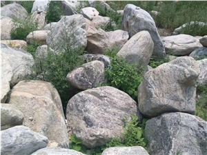 Big Size 50-1000Mm Pebble Stone Gray With Strip Color