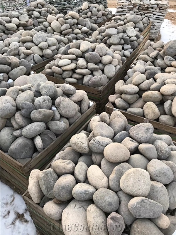 Big Size Of River Pebble Stone Gray Color