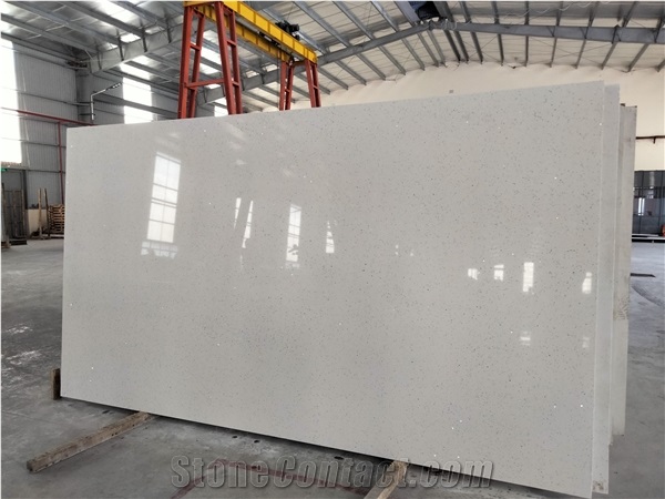 LQ-311 Mirror White Quartz Stone Vietnam Artificial Stone,