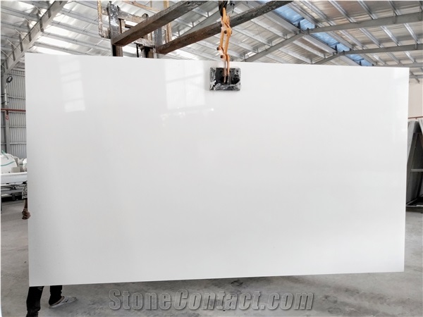 LQ-501 Pure White Quartz Vietnam Engineered Stone