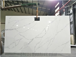 LQ-803 Calacatta Quartz Slab Vietnam Artificial Stone