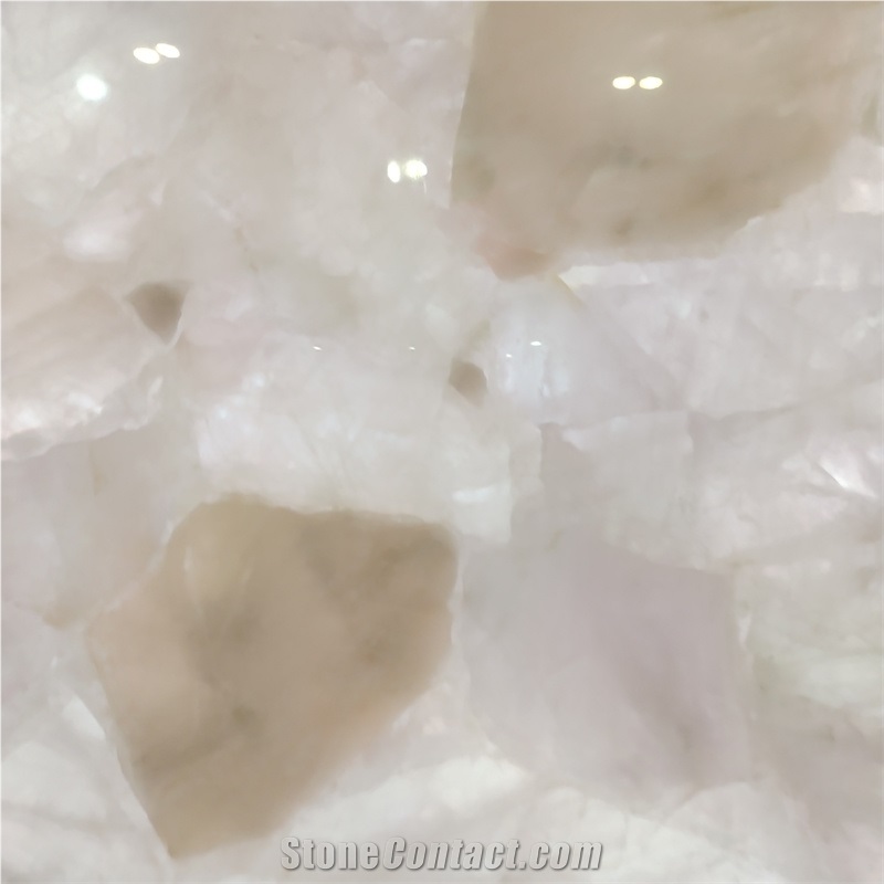 Wholesale Customized Pink Quartz Semiprecious Stone  Slabs