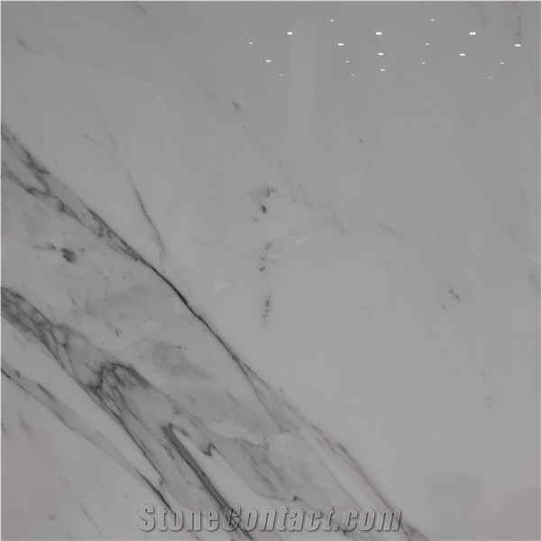 Glamorous Calacatta White Marble Slabs Perfect Exterior Daco