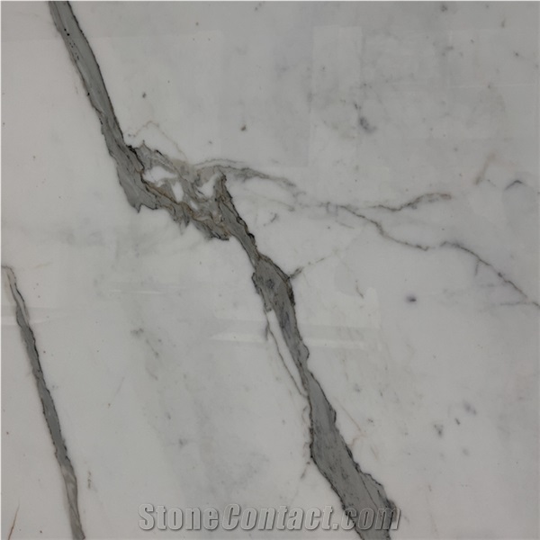 Glamorous Calacatta White Marble Slabs Perfect Exterior Daco