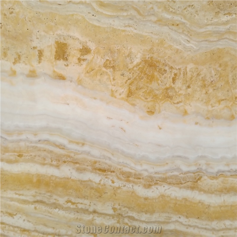 Iran Natural Antique Yellow Travertine Slabs And Wall Tiles