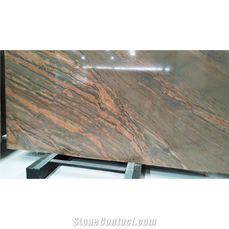 Polished Brown Copper Dune Granite Slabs And Floor Tiles