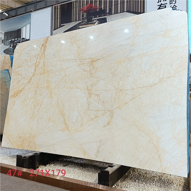 Polishing  Factory Price Golden Spider Marble For Floor