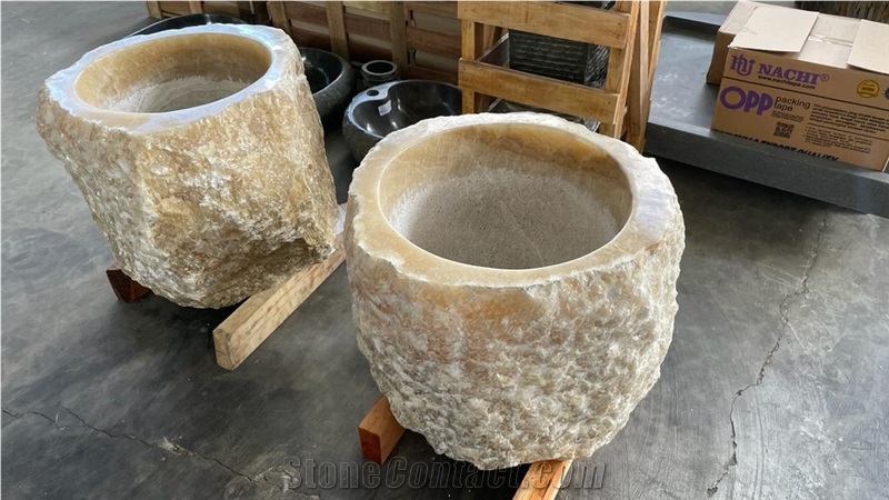 Natural Onyx Planters