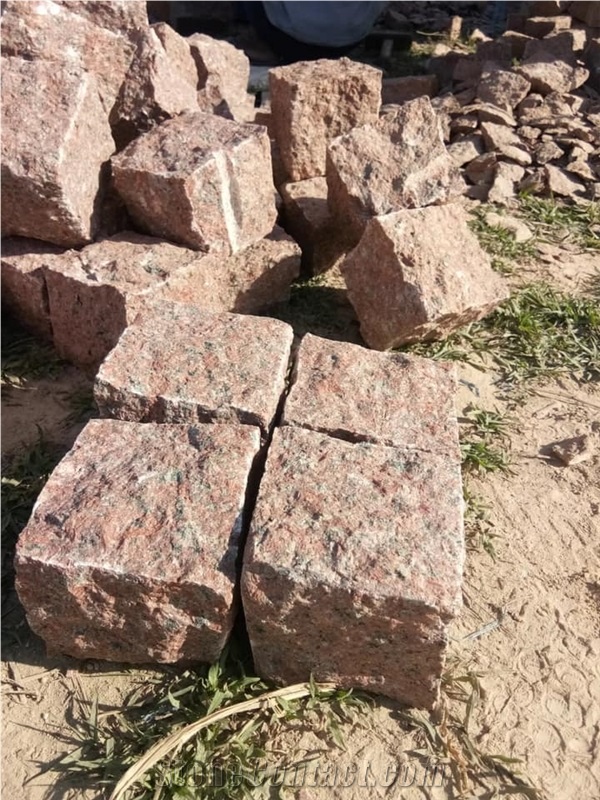 Vietnam G654 Granite Pavers, Cobble Stone