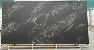 Full Body Limitless Applications Black Sky Nano Stone Slabs