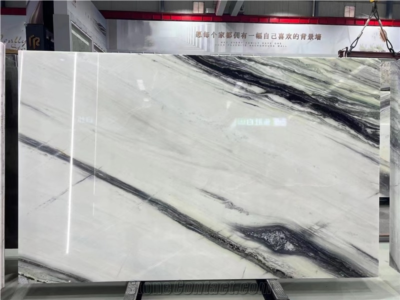 Brazil Panda White Marble Slab Floor Tiles