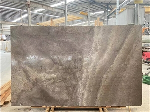 Iran Silver Travertine Slabs Cross-Cut Honed
