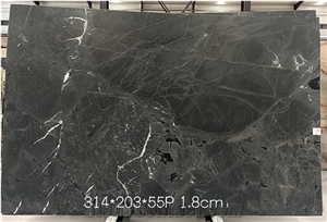 Brazil Negresco Black Quartzite Slabs Leather Finish