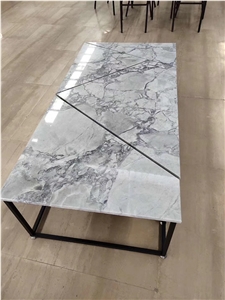 Super White Quartzilte Polished Table Top