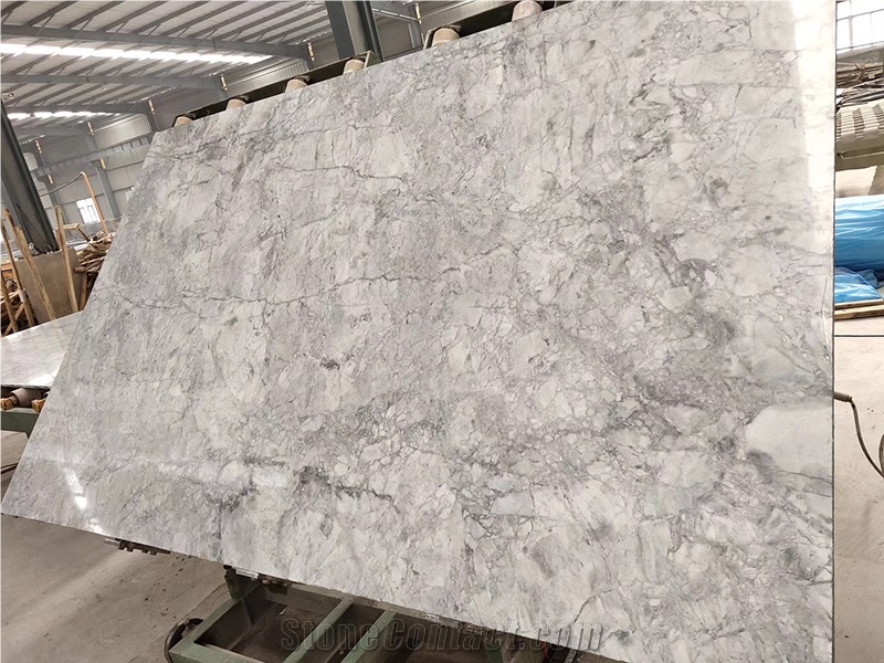 Super White Quartzite Slabs 2Cm Honed Finished