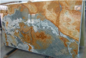 Golden Blue Onyx Slabs
