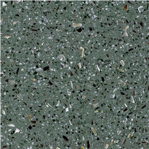 Optimustone Green Terrazzo Stone Slabs,Regenereted Floor