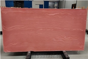 Optimustone Red Eco-Friendly Inorganic Travertine Slabs