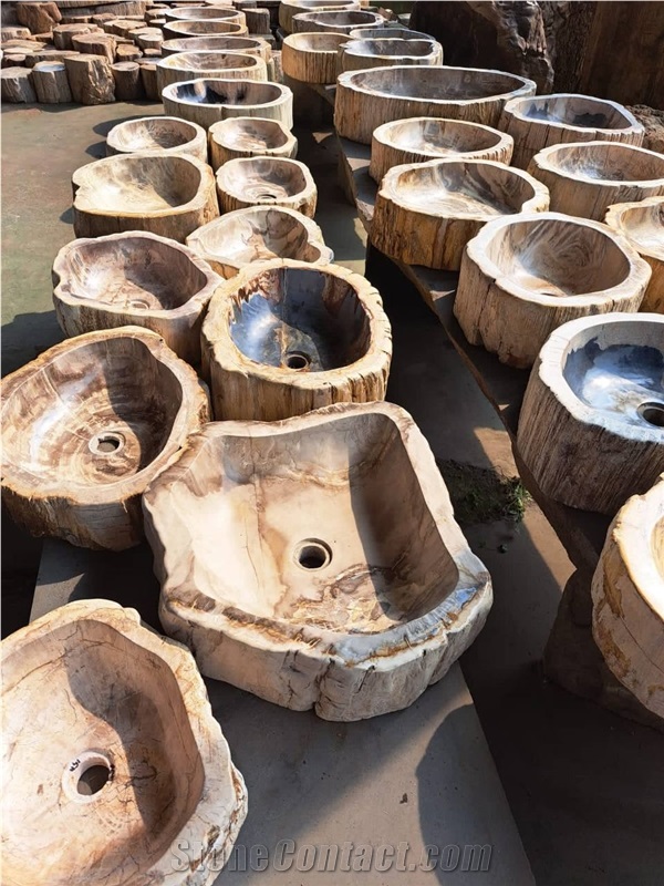 Wash Basins In Petrified Wood Indonesia