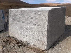 Marjan Silver Travertine Blocks