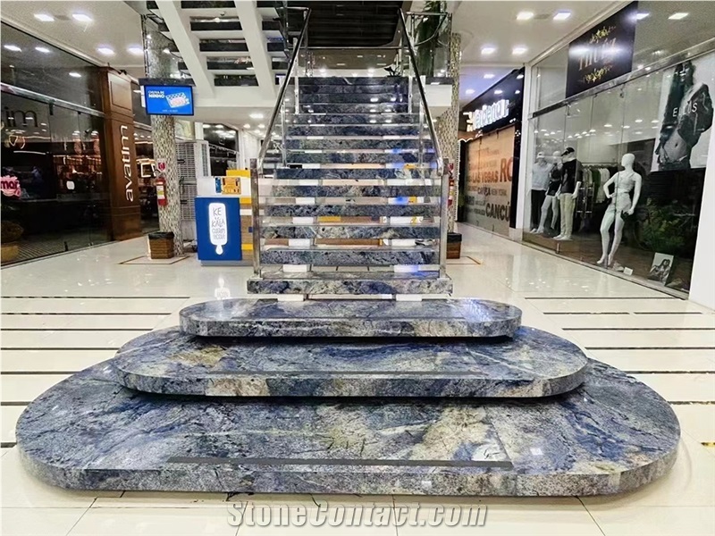 Natural Blue Azul Bahia Granite Stair, Step & Risers