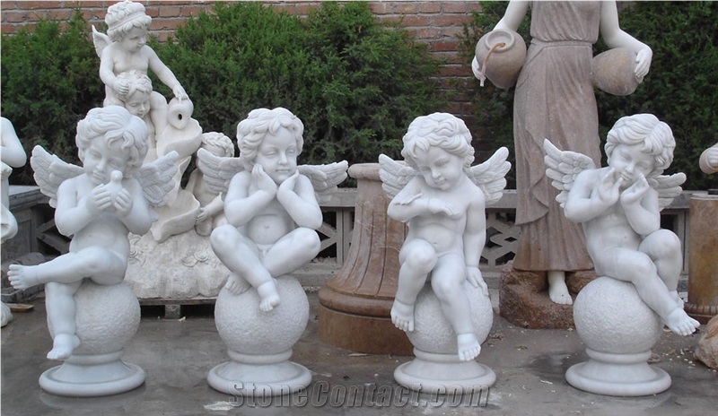 Little Angel Statues Marble Statue Decor Home