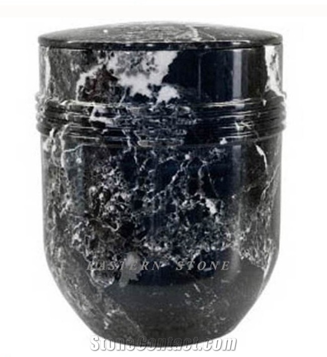 Veronio Beige Marble Cremation Urn Jars