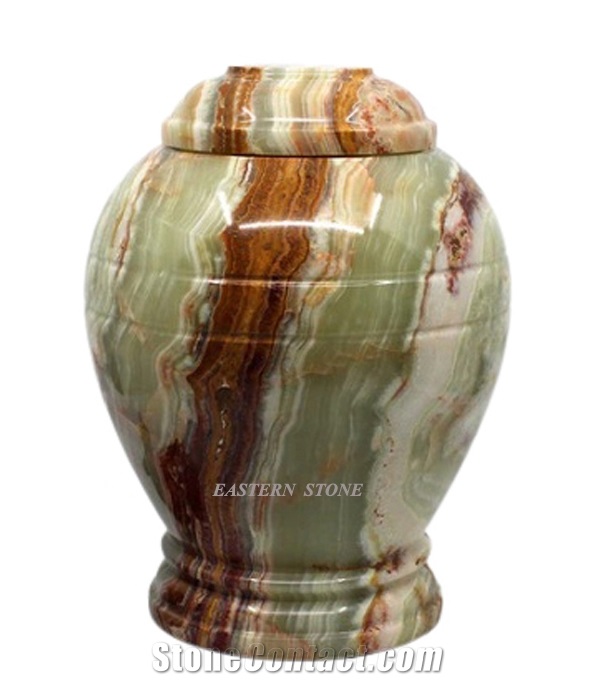 Veronio Beige Marble Cremation Urn Jars