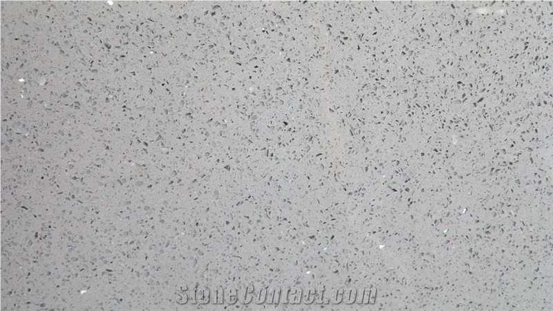 Sparkle Grey Crystal Quartz Slab from China - StoneContact.com