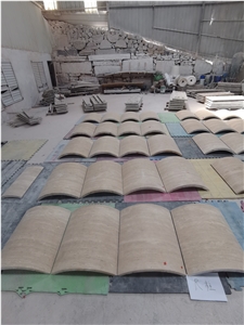 Beige Travertine Round Column For Club