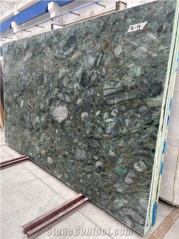 Green Marinace Granite Slabs In Italy