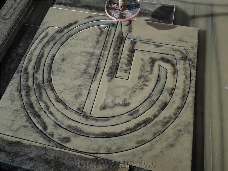 5-Axis Waterjet Cutting Natural Stone Company Logo And Gifts