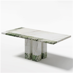 Customizable Natural Marble Green Jade Marble Tabletop