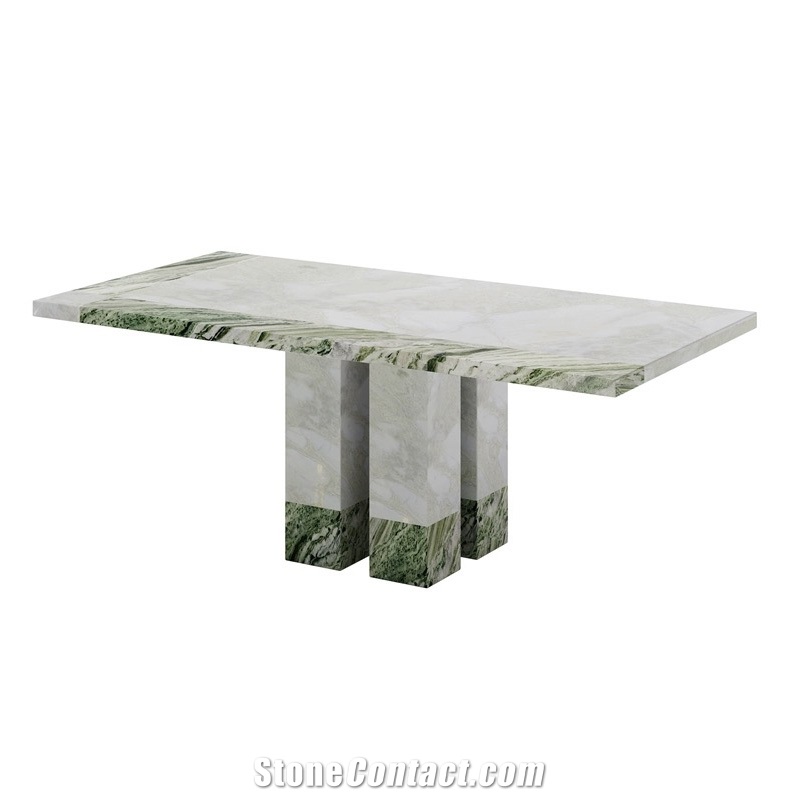Customizable Natural Marble River Jade Marble Tabletop