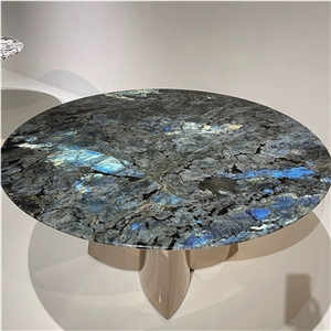 Customization Luxury Stone Labradorite Granite Dinner Table