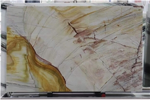 Evora Gold Quartzite Slab For Home Decoration