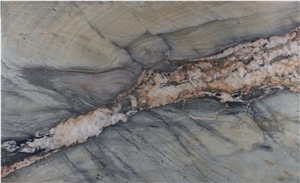 Green Wave Quartzite Slab For Wall Background