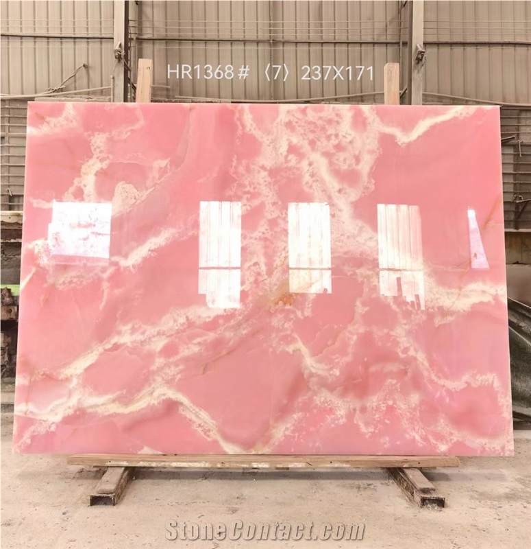 Pink Onyx Slab&Tiles For House Decoration