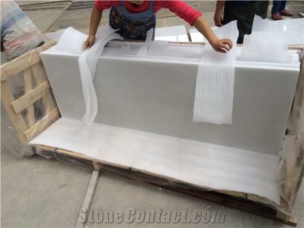 China Luxury Polished White Jade Marble Slab Tiles